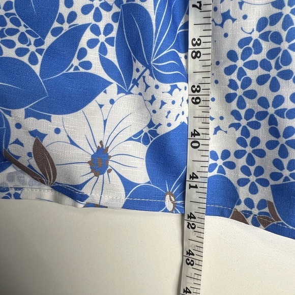 Anna-Kaci Ruffle Shoulder Floral Summer Dress in Blue New With Tags - Picture 8 of 11